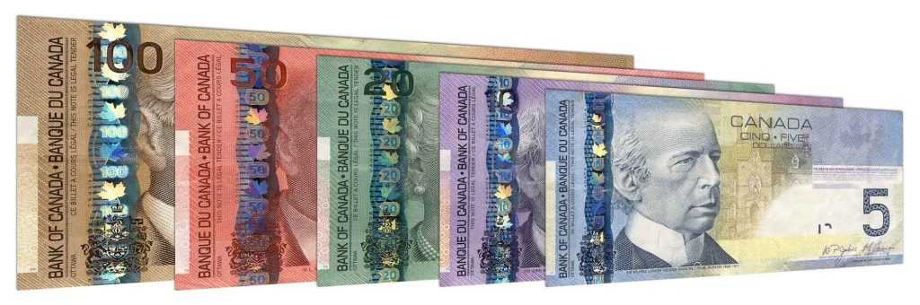 Canadian Dollar banknotes
