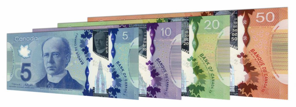 Canadian Dollar banknotes