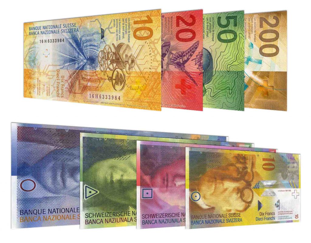 Swiss Franc banknotes