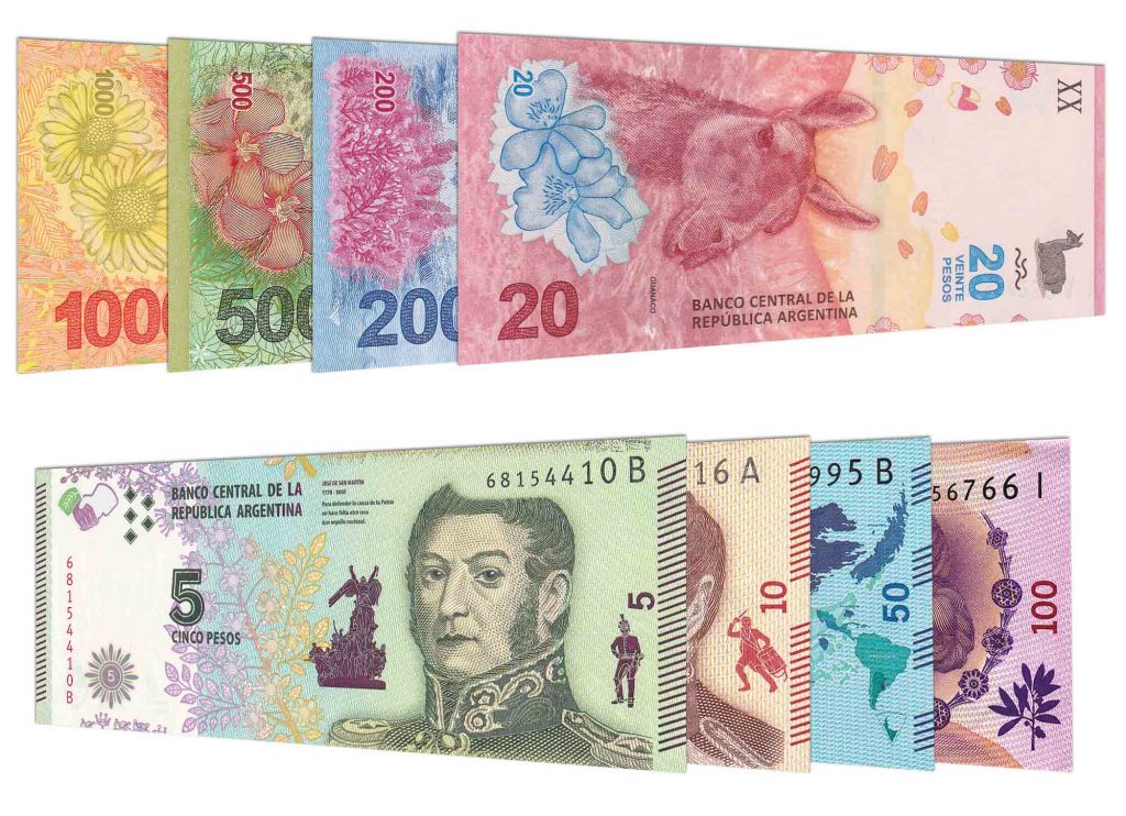 Argentine Peso banknotes
