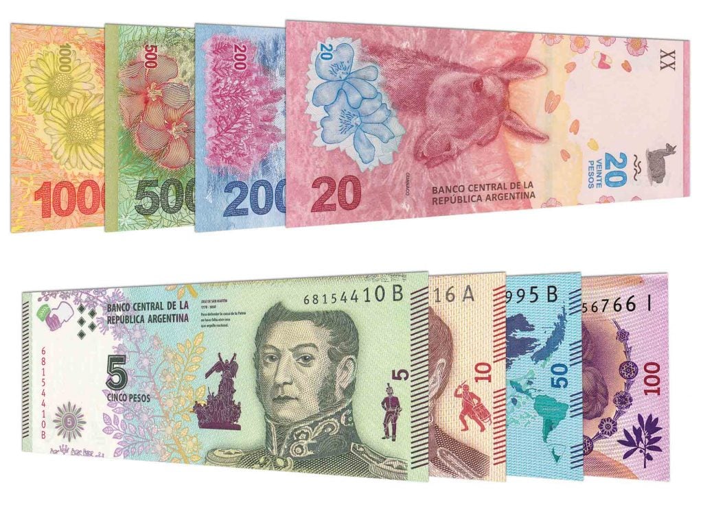 Argentine Peso banknotes