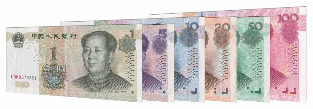 Chinese Yuan Renminbi banknotes