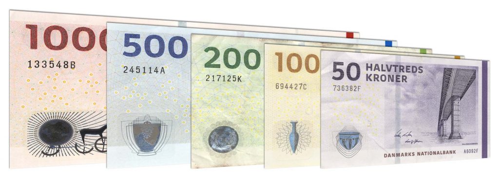 Danish Kroner banknotes