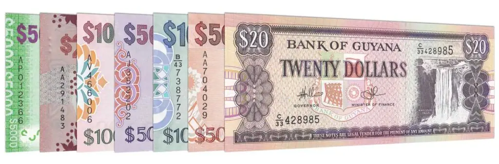 Current Guyanese Dollar banknote series