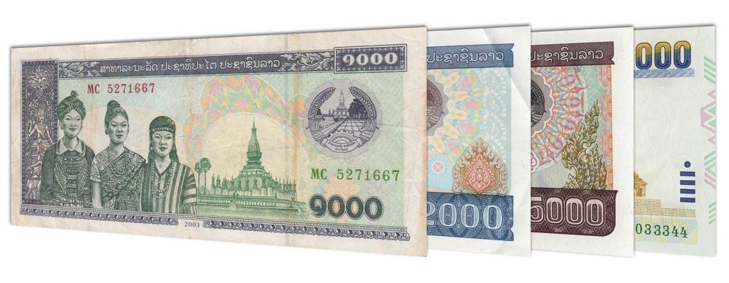 Lao Kip banknotes