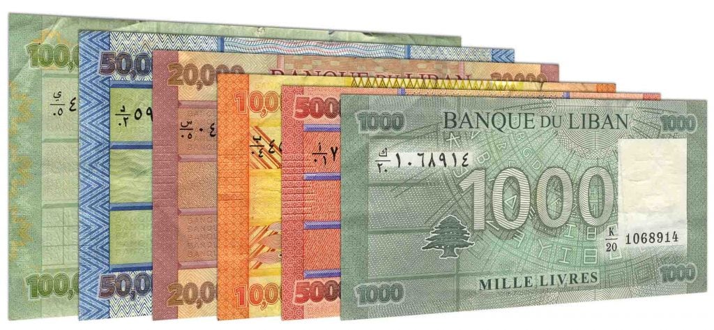 Lebanese Pound banknotes
