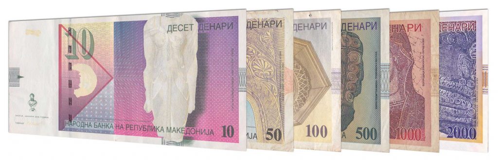 Macedonian Denari banknotes