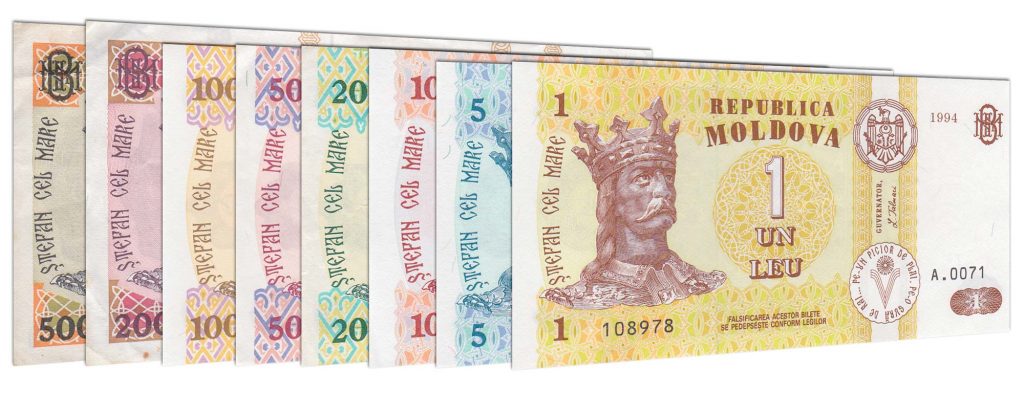 Moldovan Lei banknotes