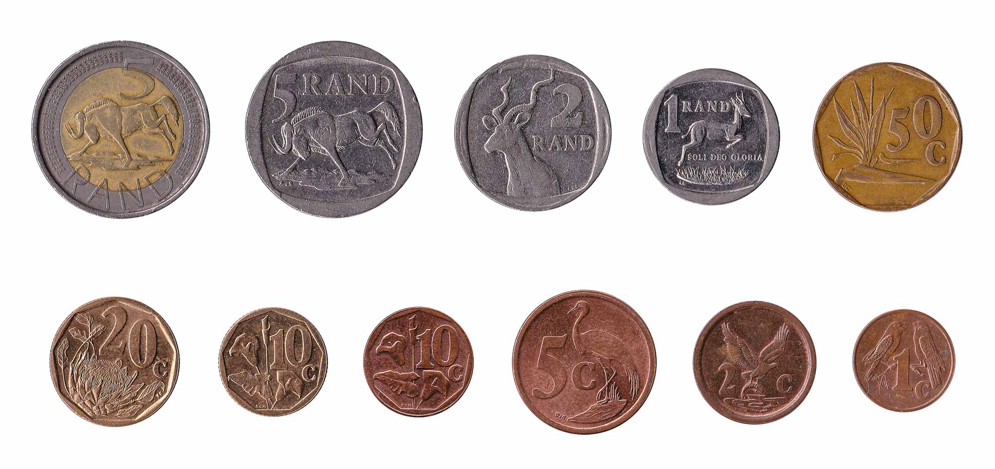 South African rand coins