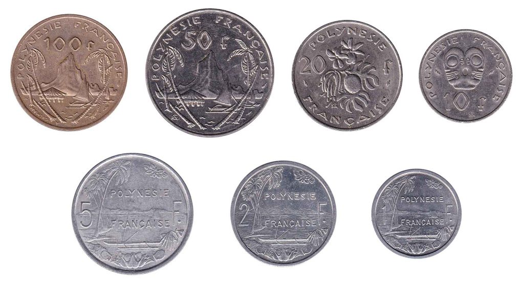 French Polynesian franc coins