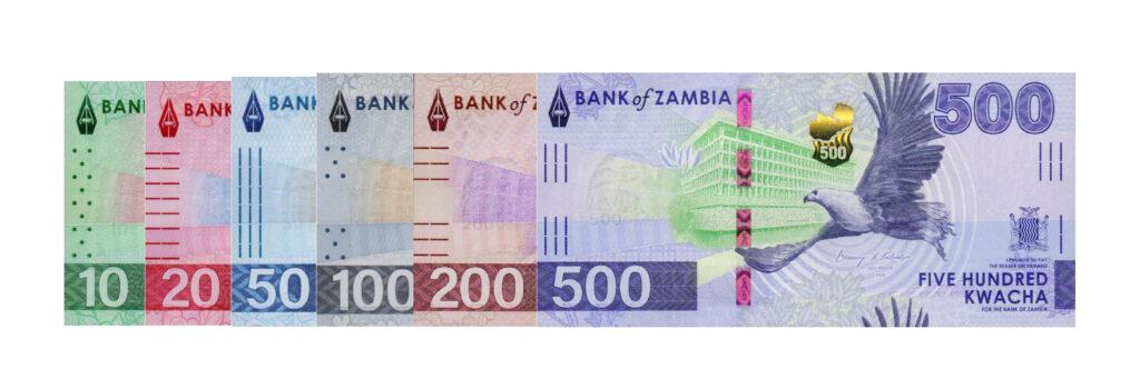 Currency Zambian Kwacha banknote series