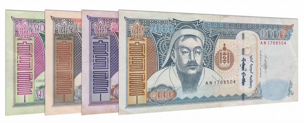 Mongolian Tugrik banknotes