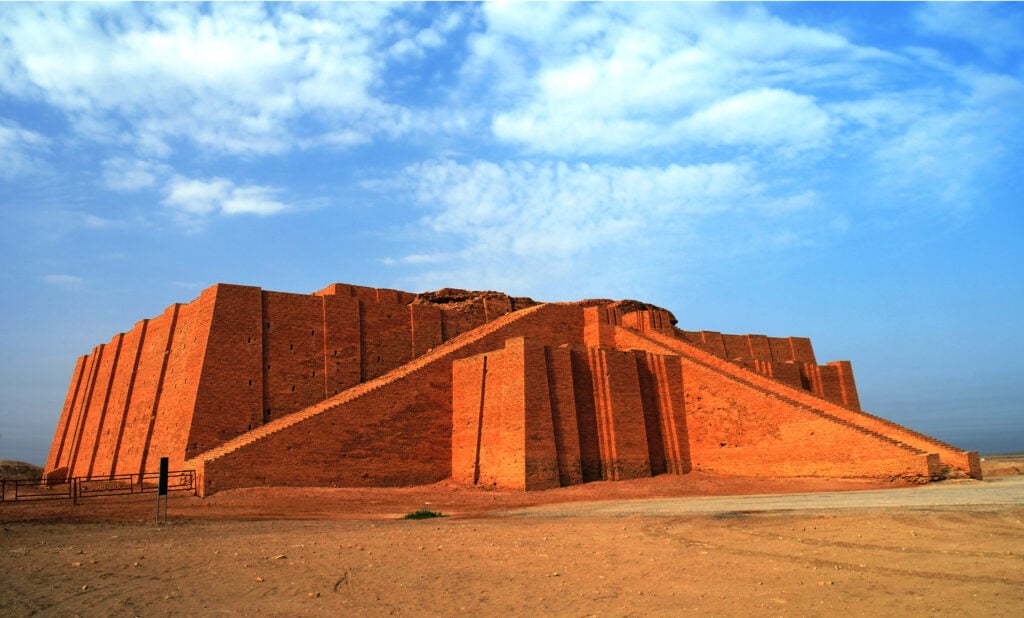 The Ziggurat of Ur, a Neo-Sumerian ziggurat, built by King Ur-Nammu.