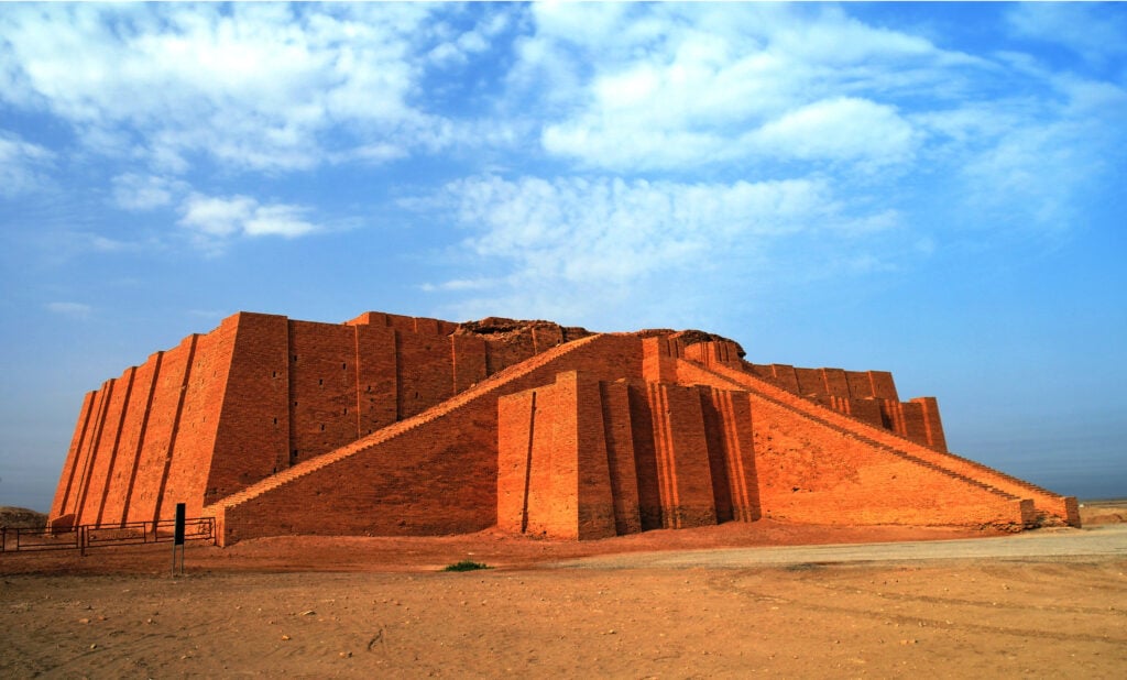 The Ziggurat of Ur, a Neo-Sumerian ziggurat, built by King Ur-Nammu.