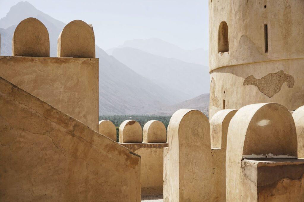 nakhal fortress in wesetern hajar mountains Oman