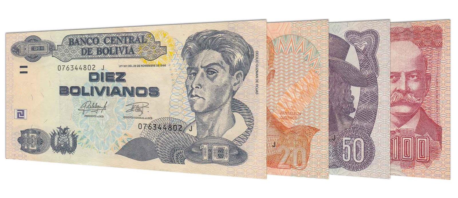 Current Bolivian Banknotes