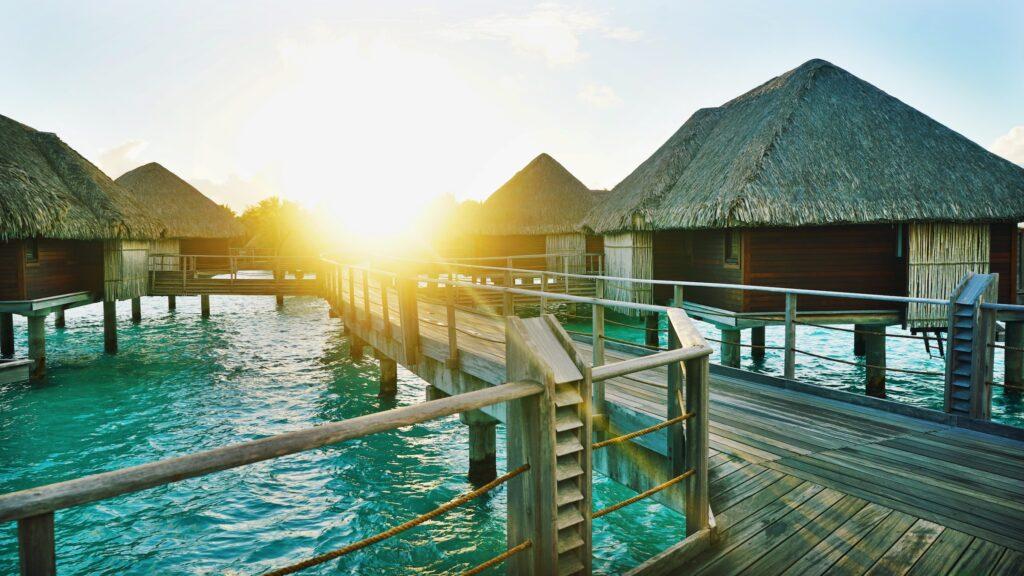 Floating lodgings Tahiti French Polynesia