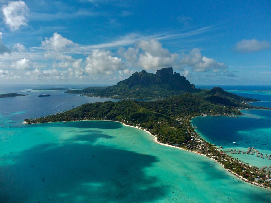 Aerial view of Bora Bora Island