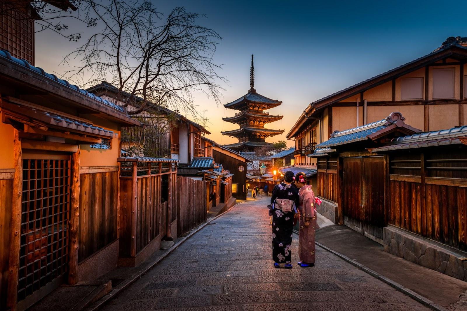 Hokan-ji Temple in Kyoto, Japan.