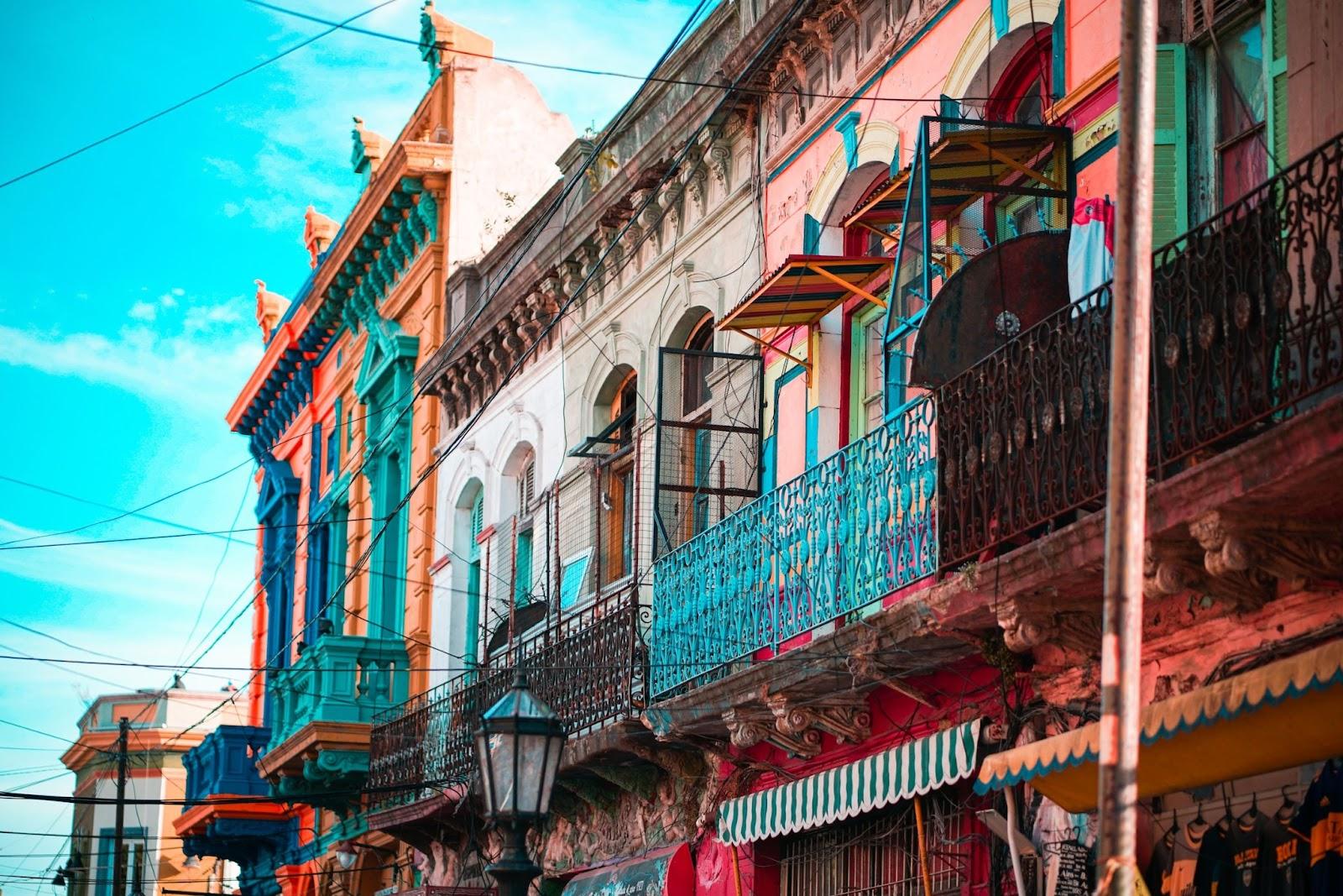 Colourful buildings in Buenos Aires