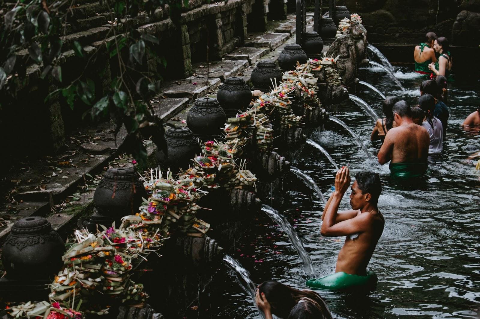 Tirta Empul. Balinese Hindu temple in Indonesia.