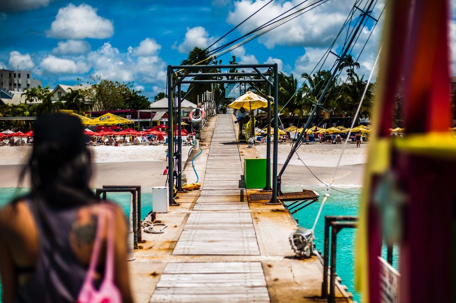 A pier on one of the beaches in Barbados