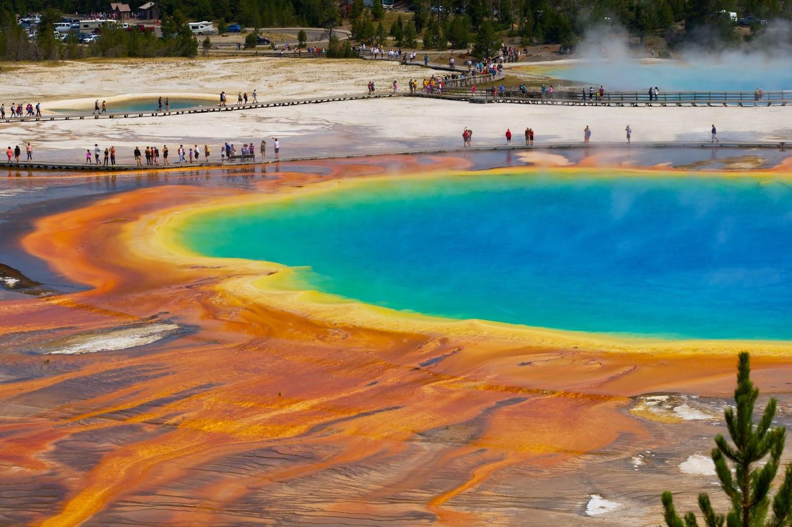 Grand Prismatic Hot Spring at Yellowstone