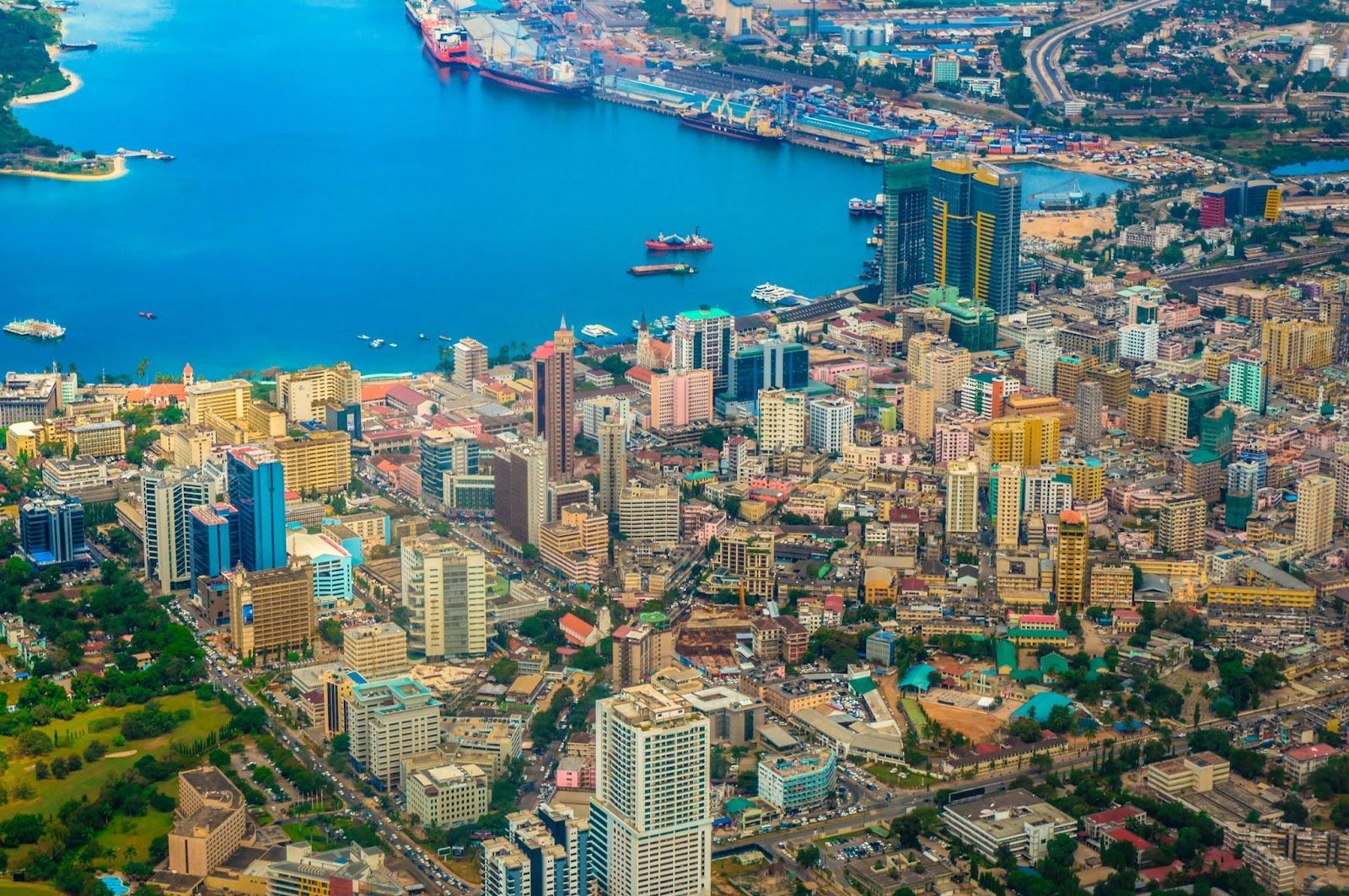 Birds eye view of the City Of Peace Dar Es Salaam