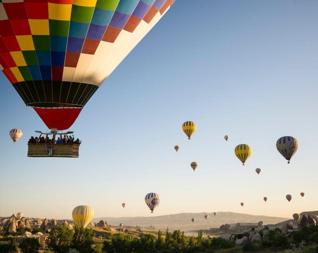 Cappadocia hot air balloon rainbow flight Turkey