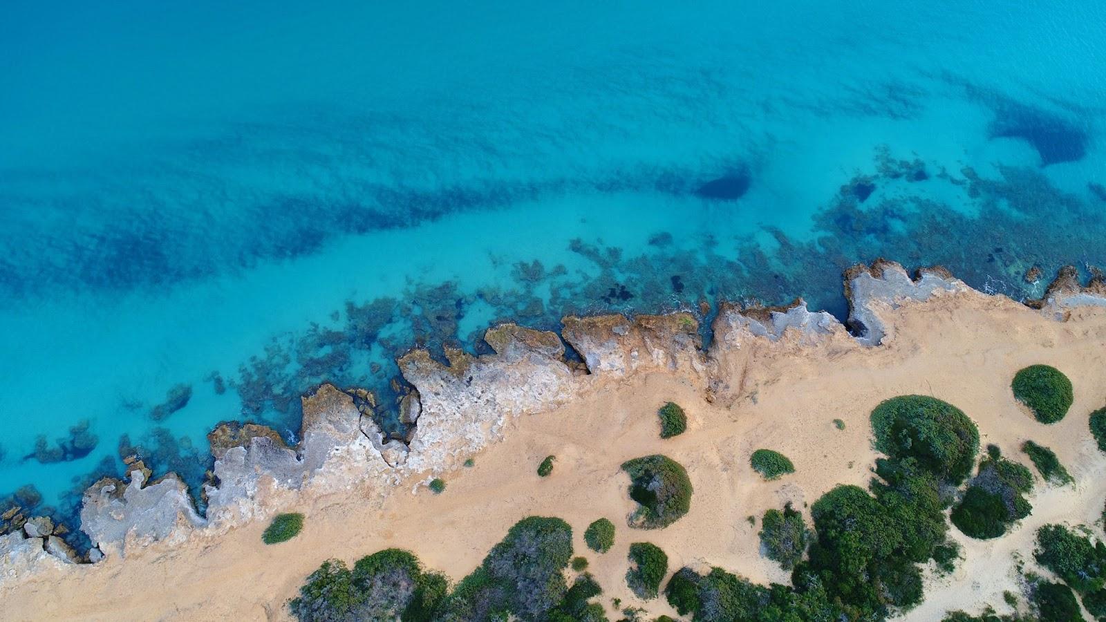 A very blue Tunisian beach.