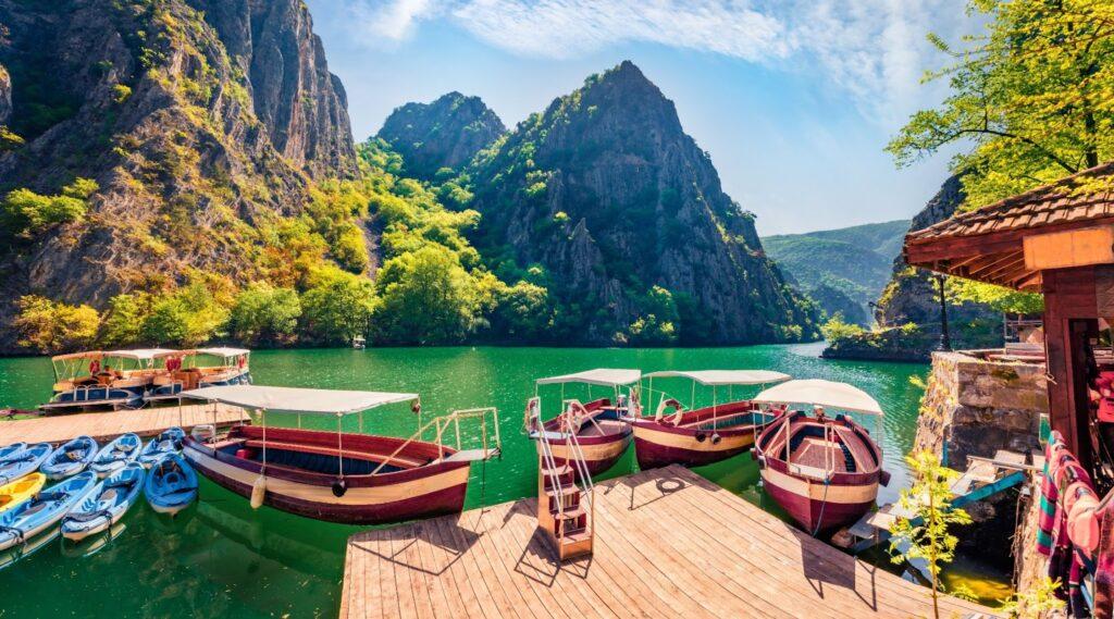 Matka Canyon. Popular tourist destination North Macedonia