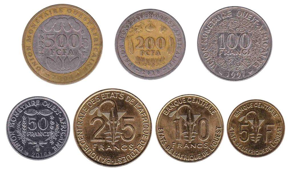 West African CFA franc coins