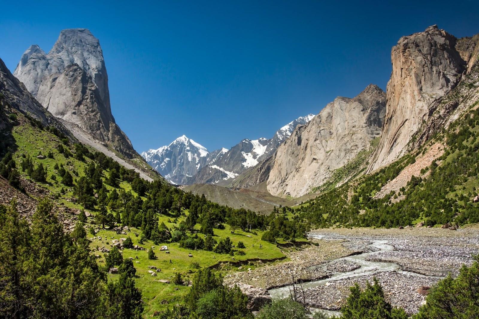 Trekking in Tian Shan mountains in south Kyrgyzstan