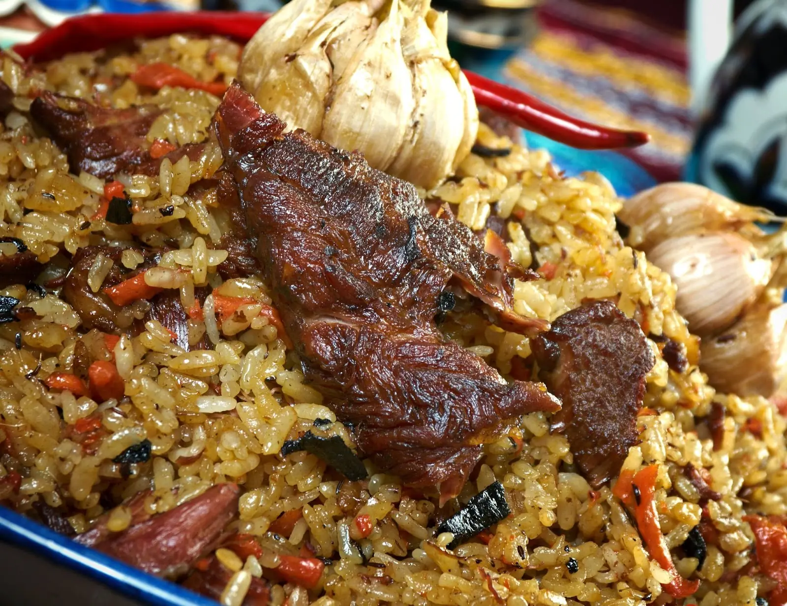 Oshi palow. Tajikistan traditional dish