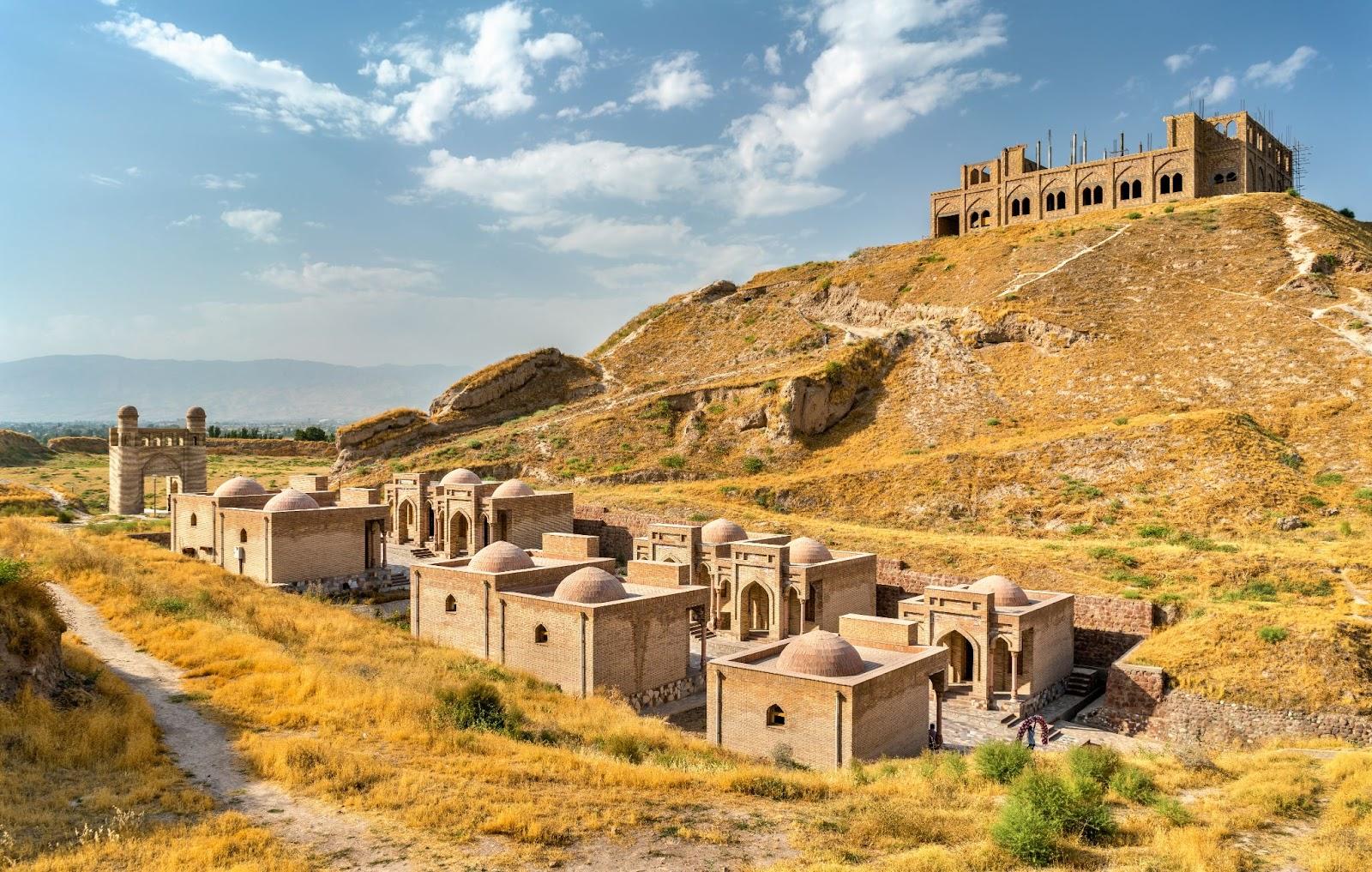 View of Hisor Fortress in Tajikistan, 