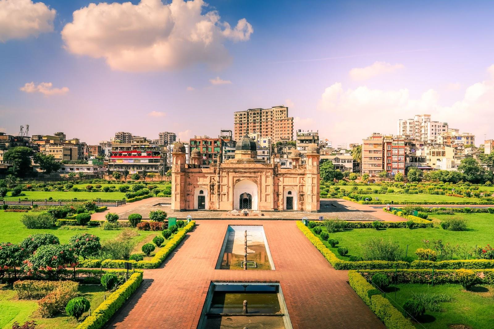 Lalbagh Fort or Fort Aurangabad, an incomplete Mughal palace landmark fortress at Dhaka City, Bangladesh