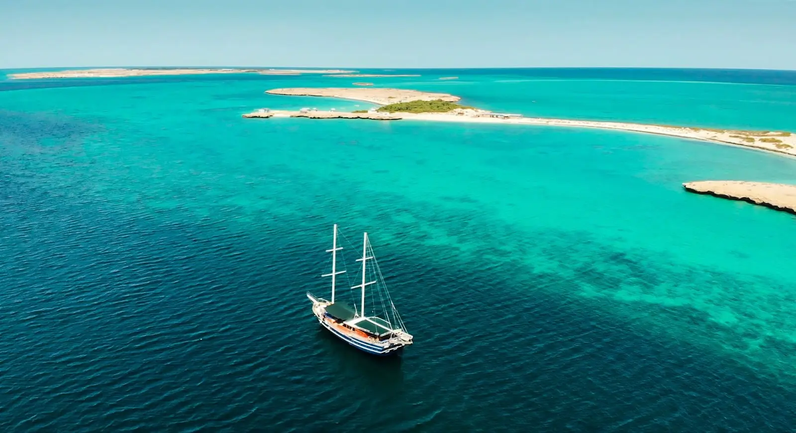 Traditional boat in Ghoubet Bay in Djibouti east Africa