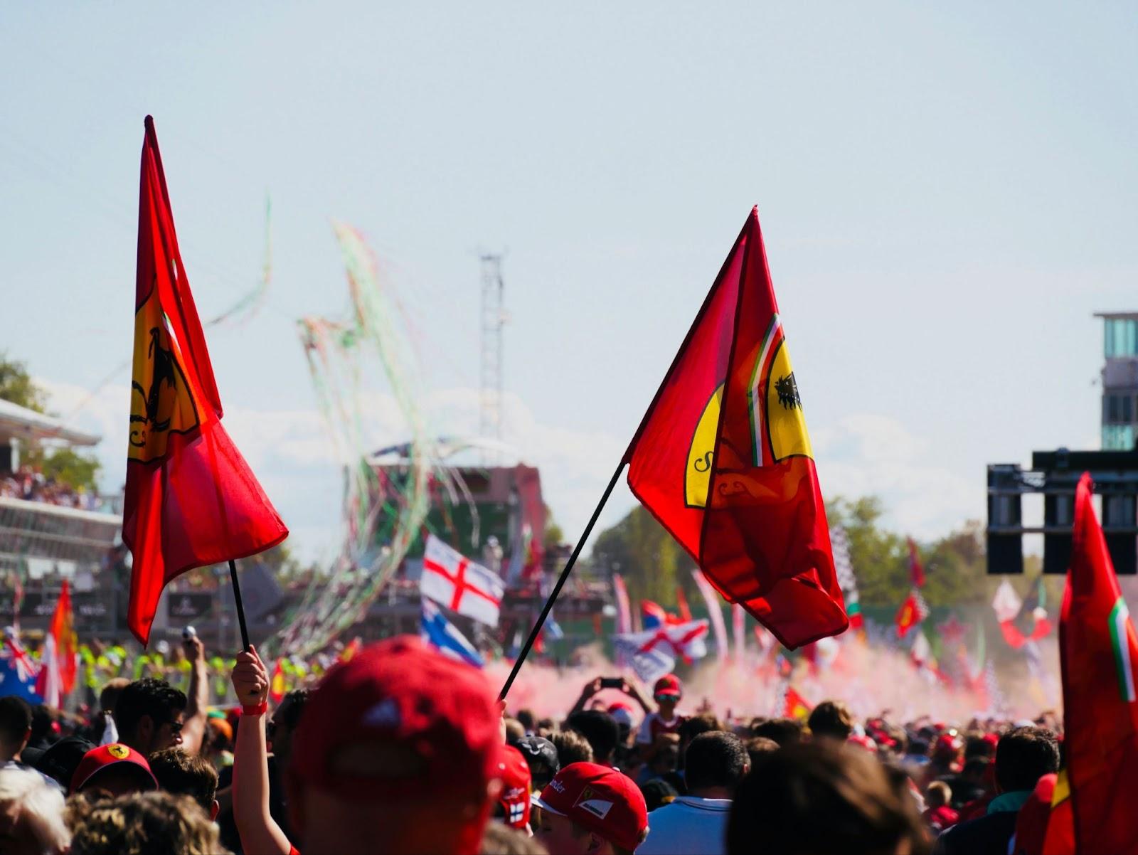 circuit, monza, italy, and flags