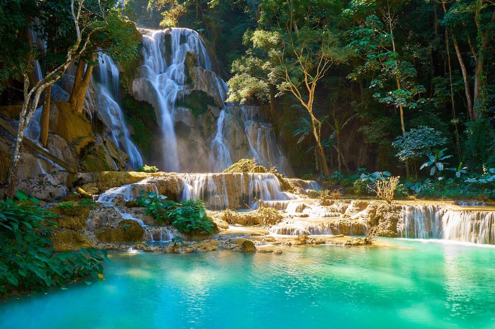 Kuang Si Waterfalls in Luang Probang Laos