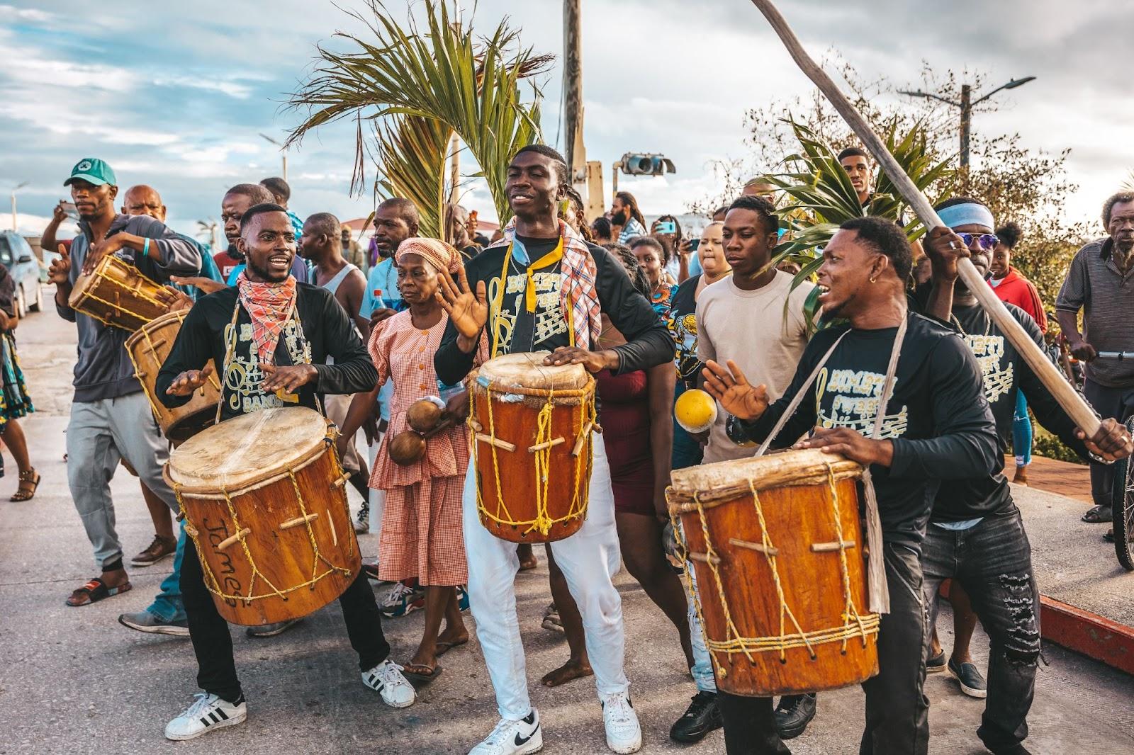 nnual Garifuna Settlement Day celebration and Yurumein re-enactment of the ancestral Garinagu’s journey to Belize with drums and flags