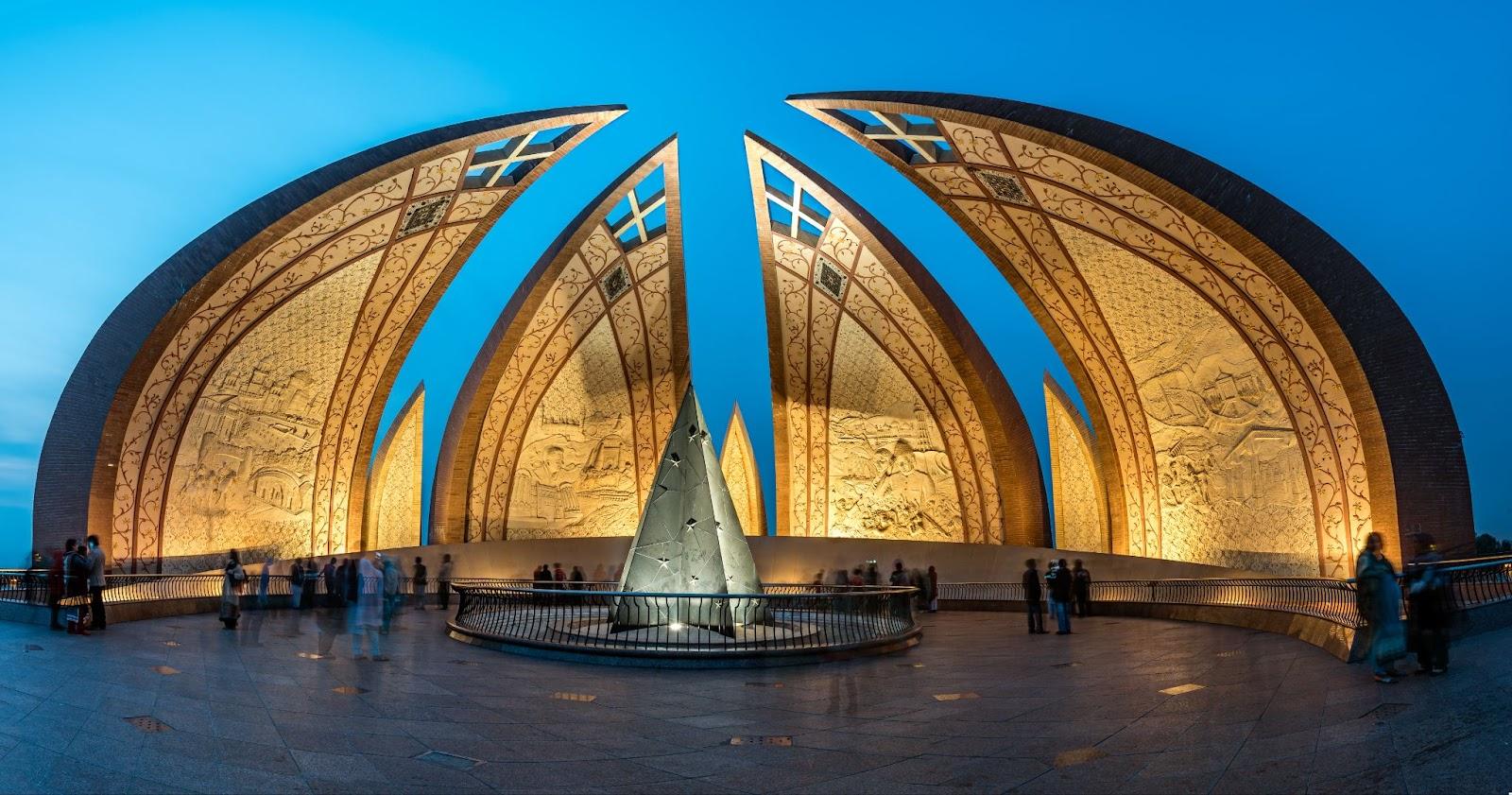 The Pakistan Monument is a landmark in Islamabad, which represents four provinces of Pakistan.