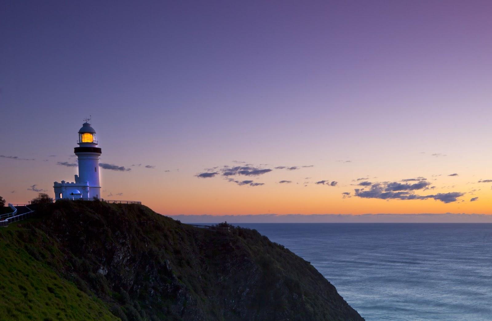 the lighthouse at Byron Bay.