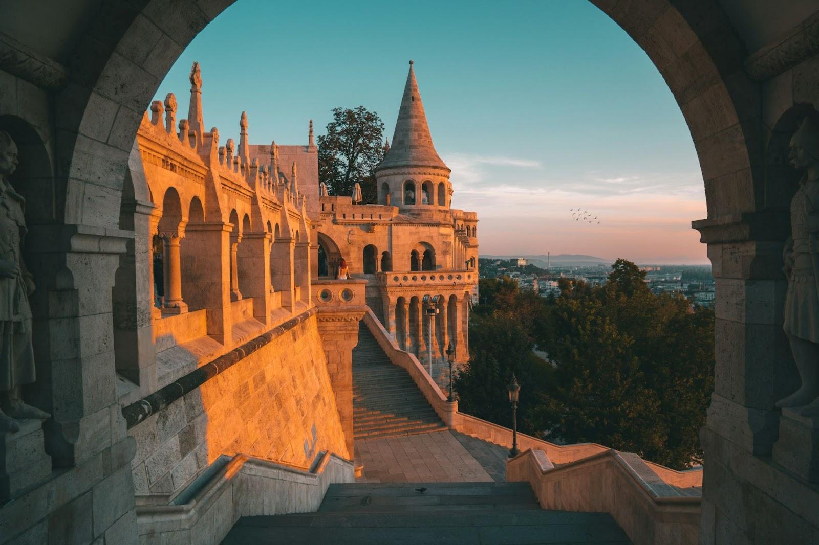 
Budapest, Hungary fortress Fisherman's Bastion.