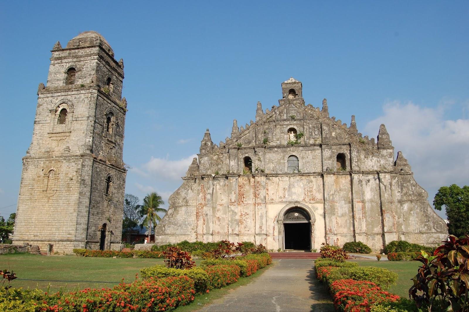 paoay church in paoay, ilocos norte, phillipines