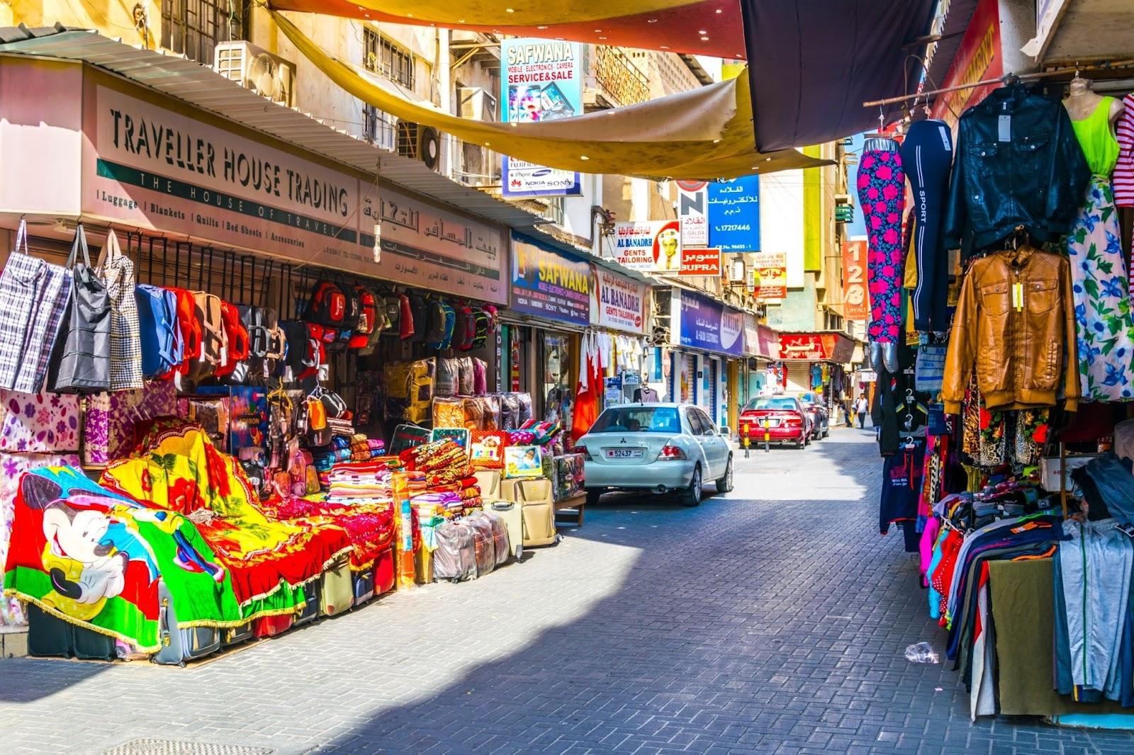 View of the Bab al Bahrain souq in Manama, the capital of Bahrain