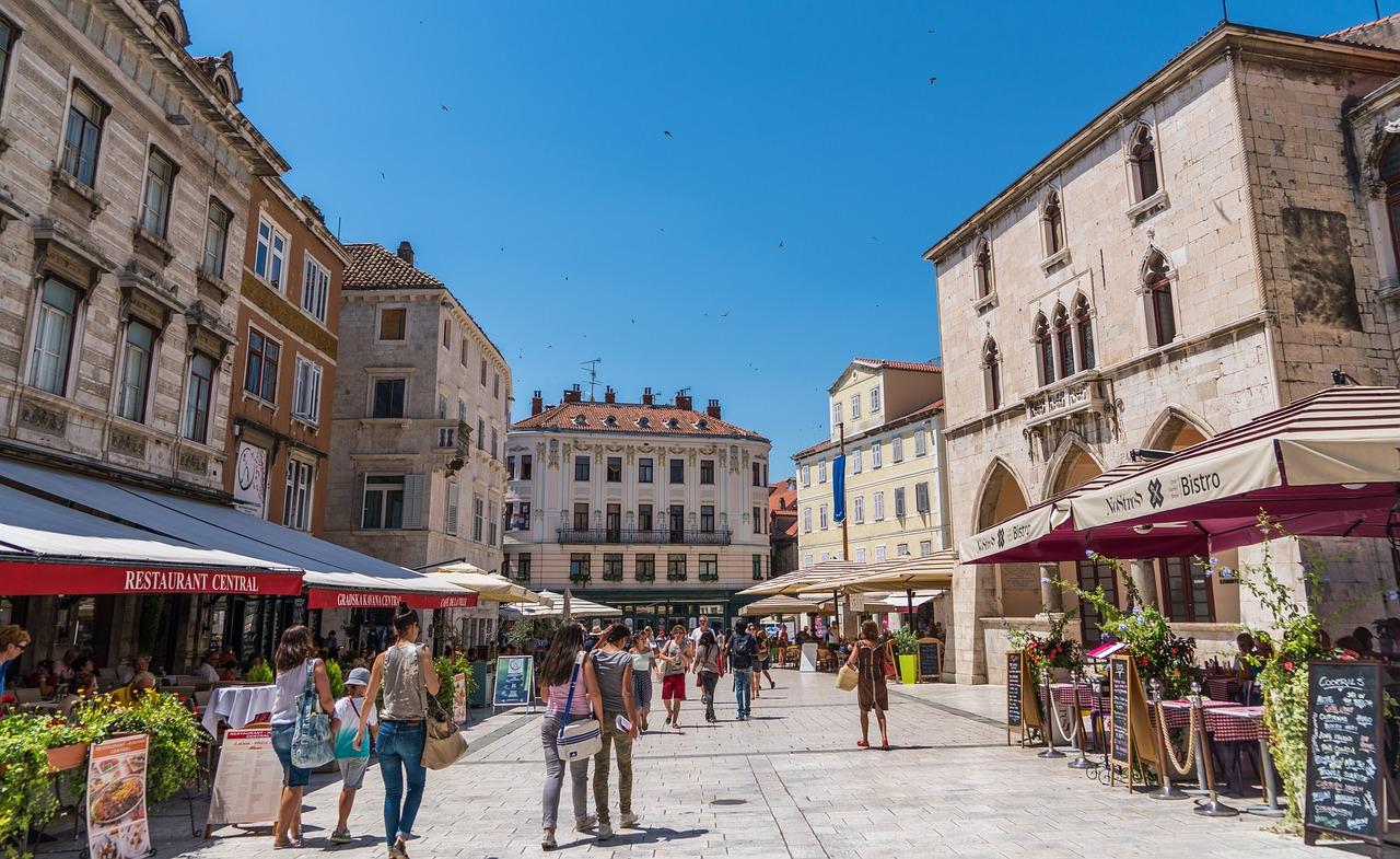 Town square Split, Croatia,