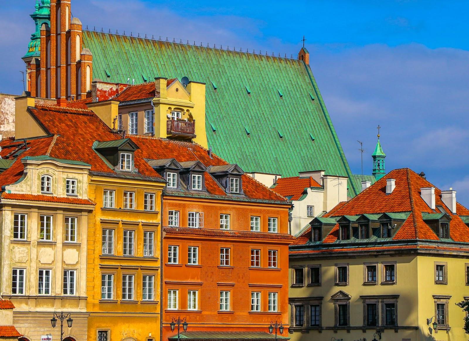 Warsaw old town architecture