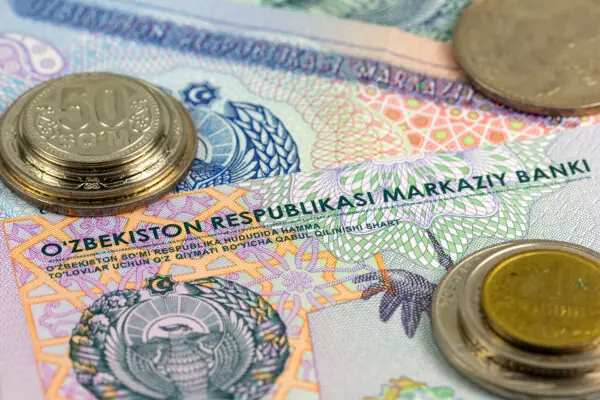 some Uzbek coins and banknotes