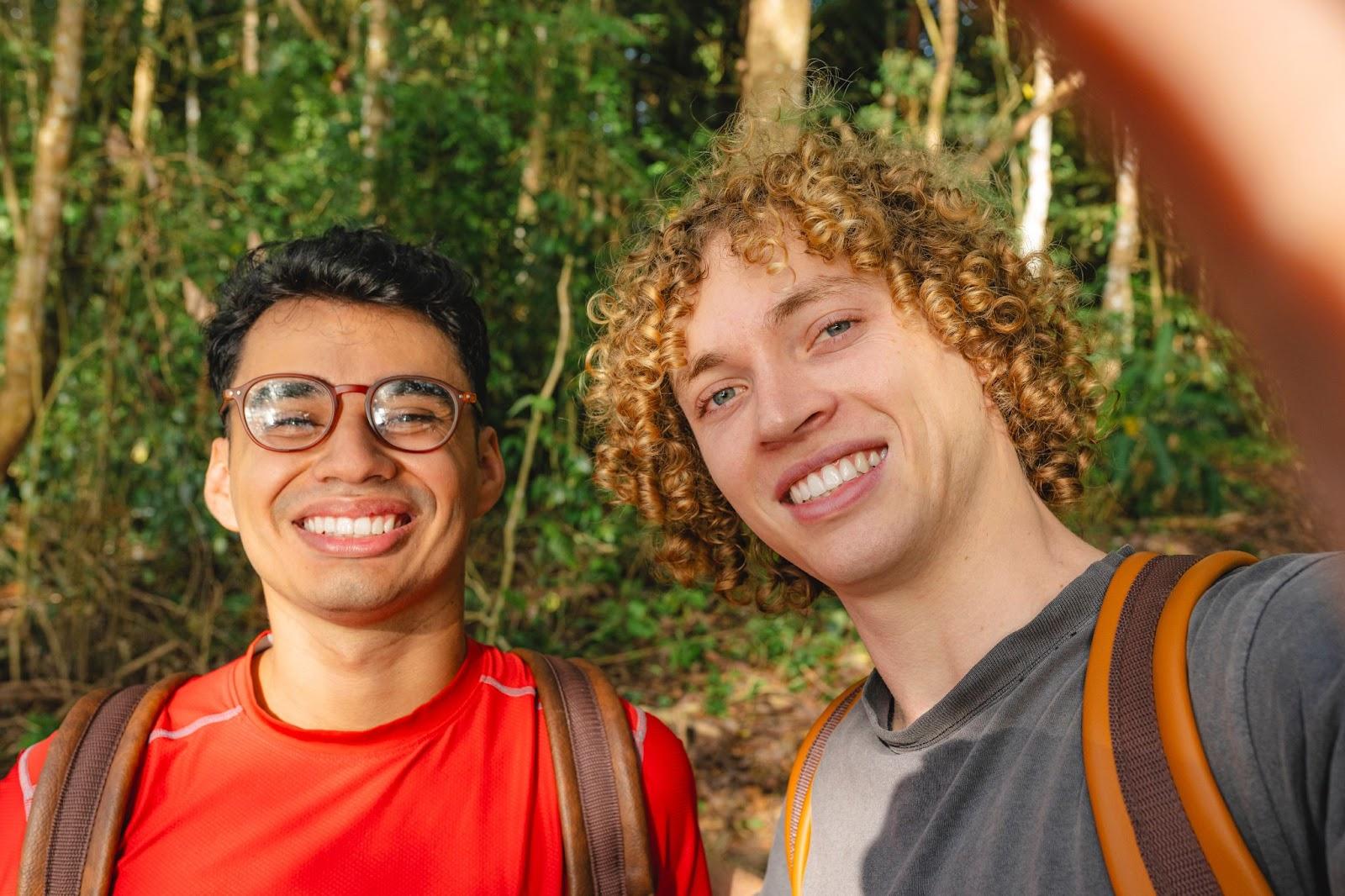 selfie in the tropical forest