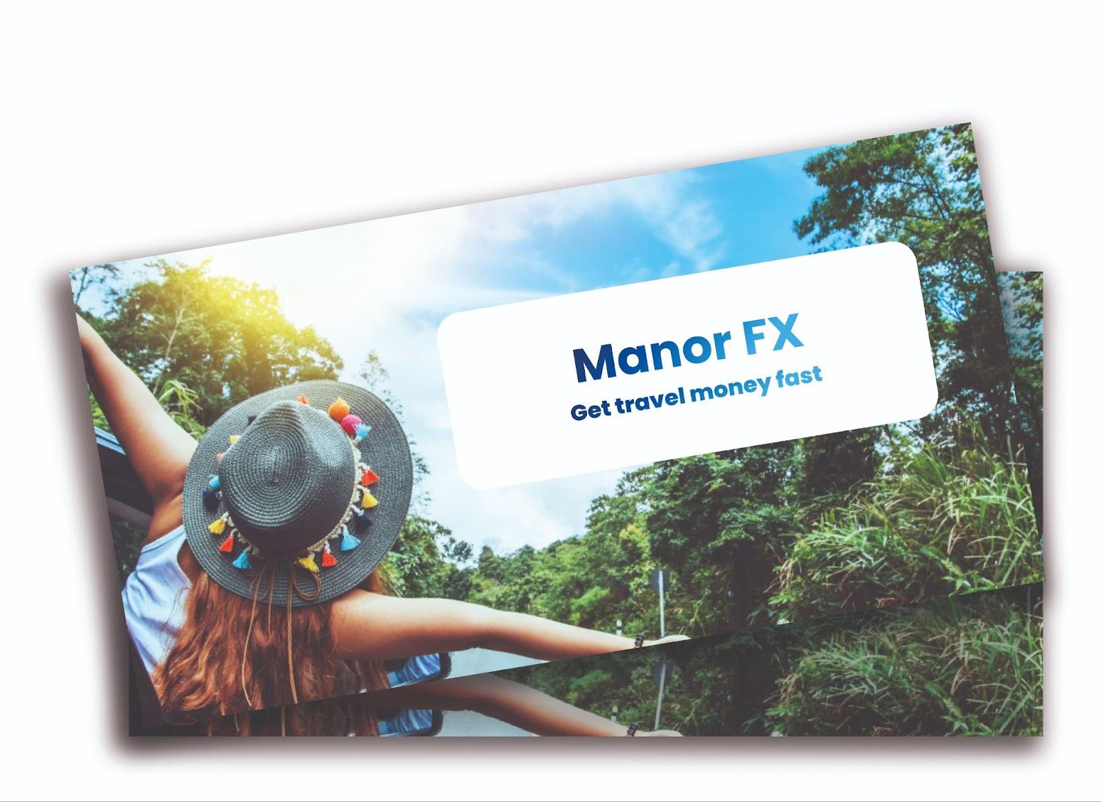 Manor FX envelopes stacked on top of each other.